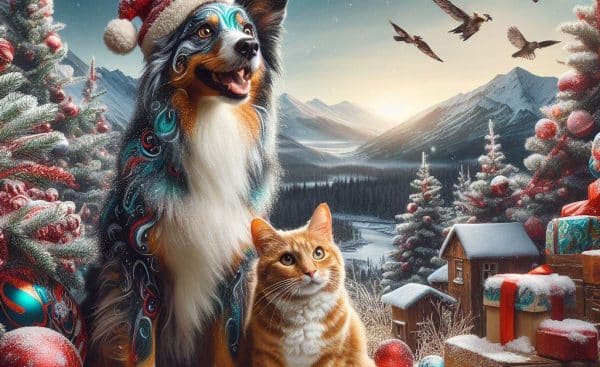 Dog And Cat Banner Newyears