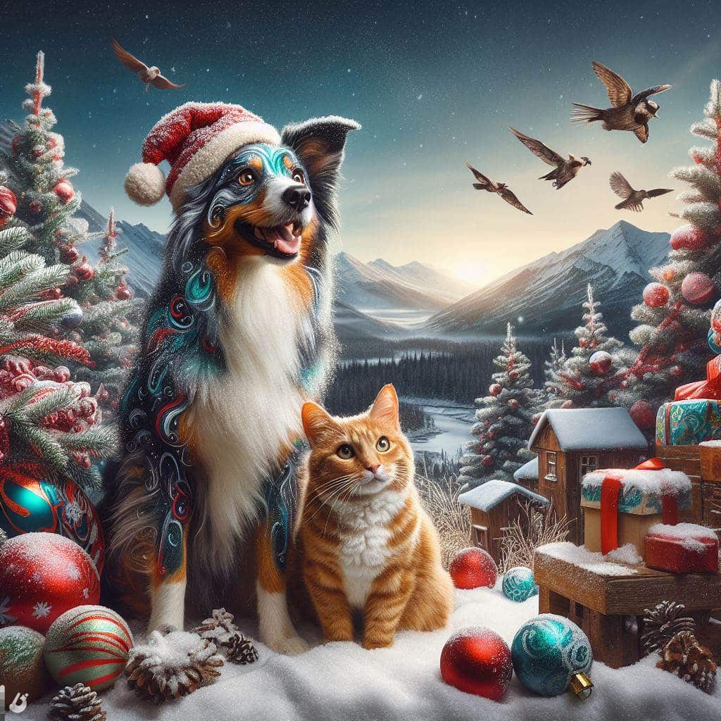 Dog And Cat Banner Newyears